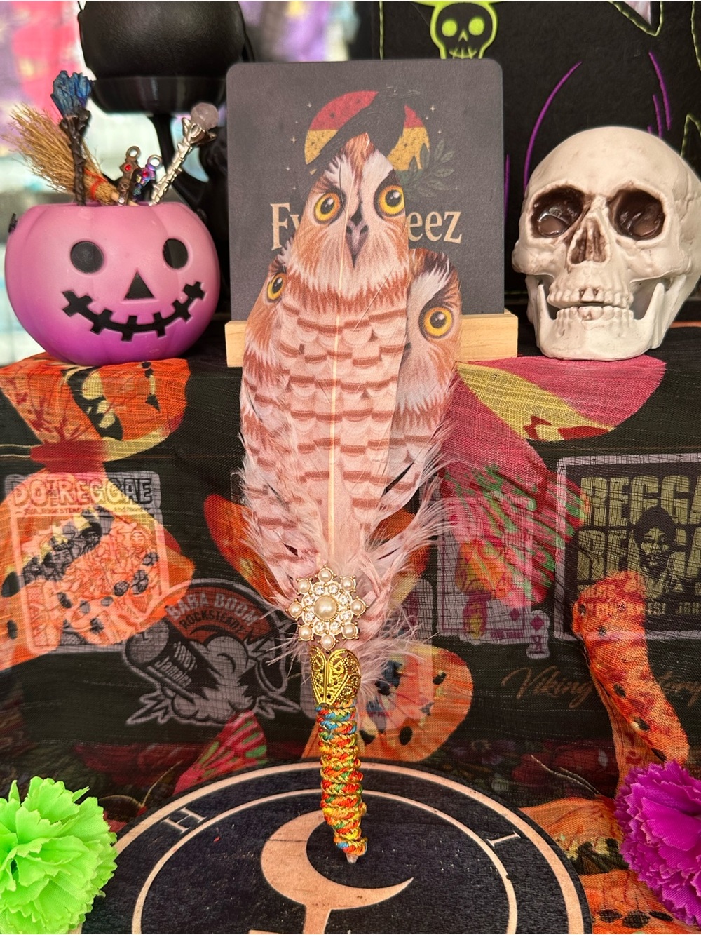 Handmade Mystic Owl Plume – Owl Feather Ritual Decor